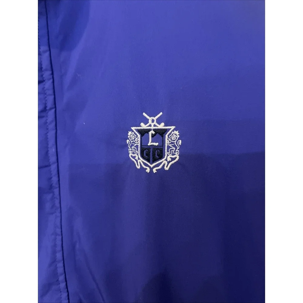 Dryjoys By Footjoy Pullover Jacket Saiae BLUE Rainproof short sleeve Men's LARGE